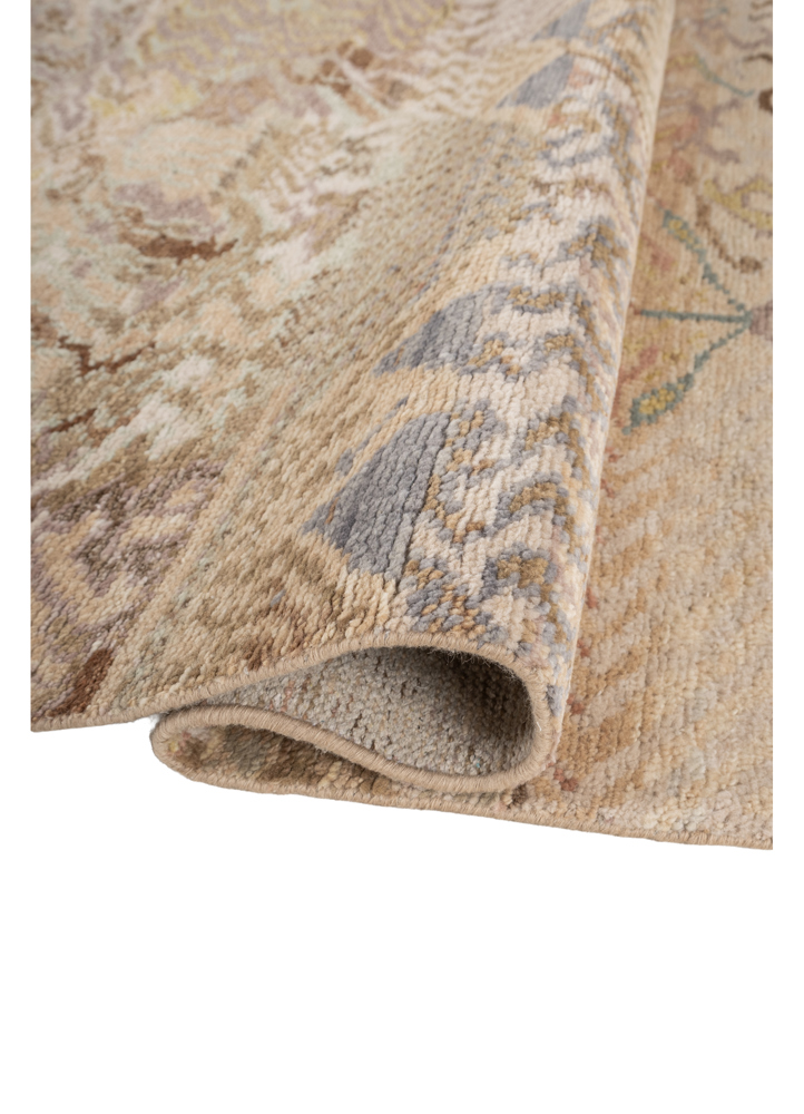 manchaha gold wool hand knotted Rug - FloorShot