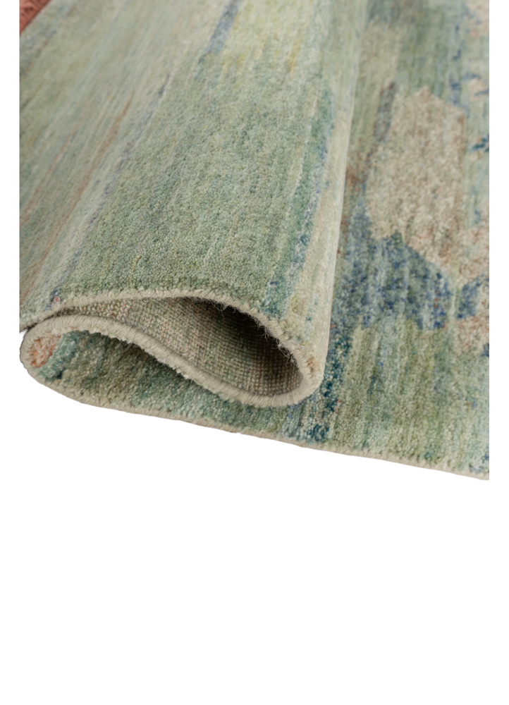 kavi x manchaha blue wool hand knotted Rug - FloorShot