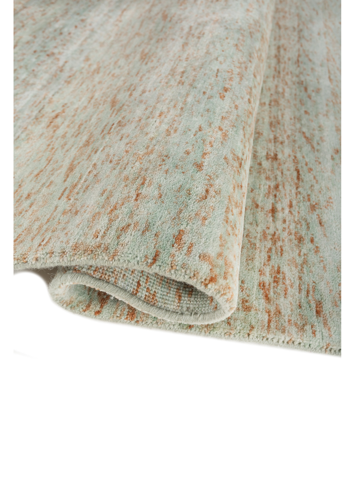 kavi x manchaha red and orange wool hand knotted Rug - FloorShot