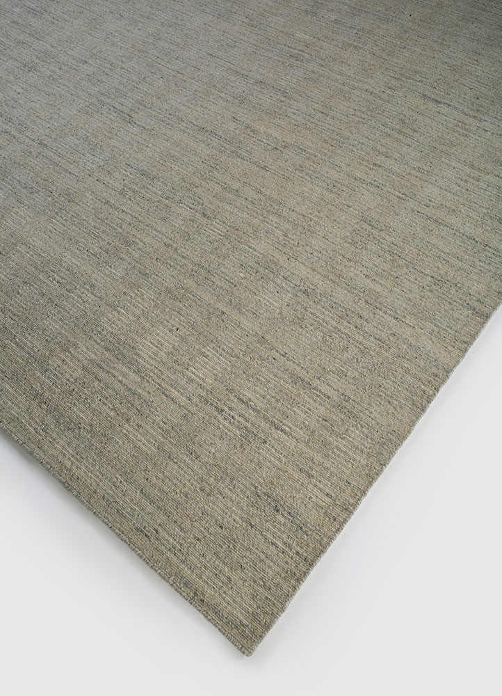 zuri grey and black wool hand knotted Rug - FloorShot