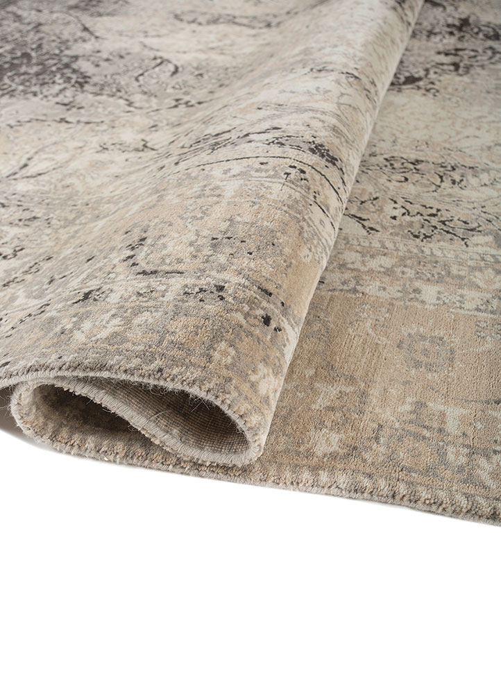 far east blue wool hand knotted Rug - FloorShot