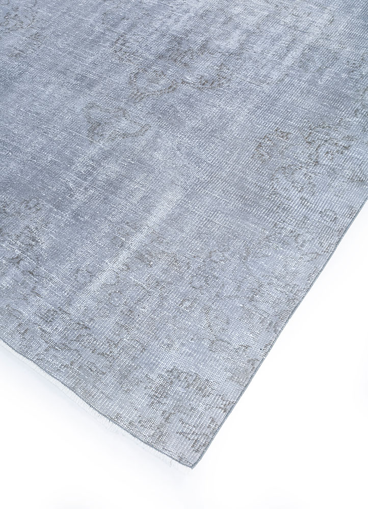 lacuna blue wool hand knotted Rug - FloorShot