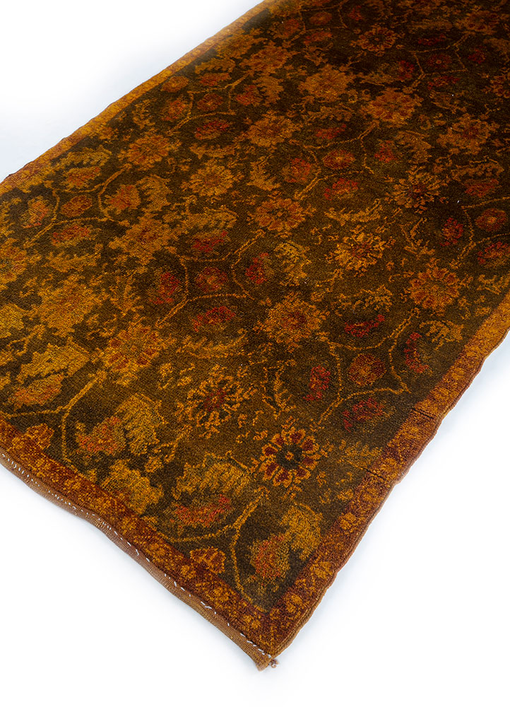 lacuna beige and brown wool hand knotted Rug - FloorShot