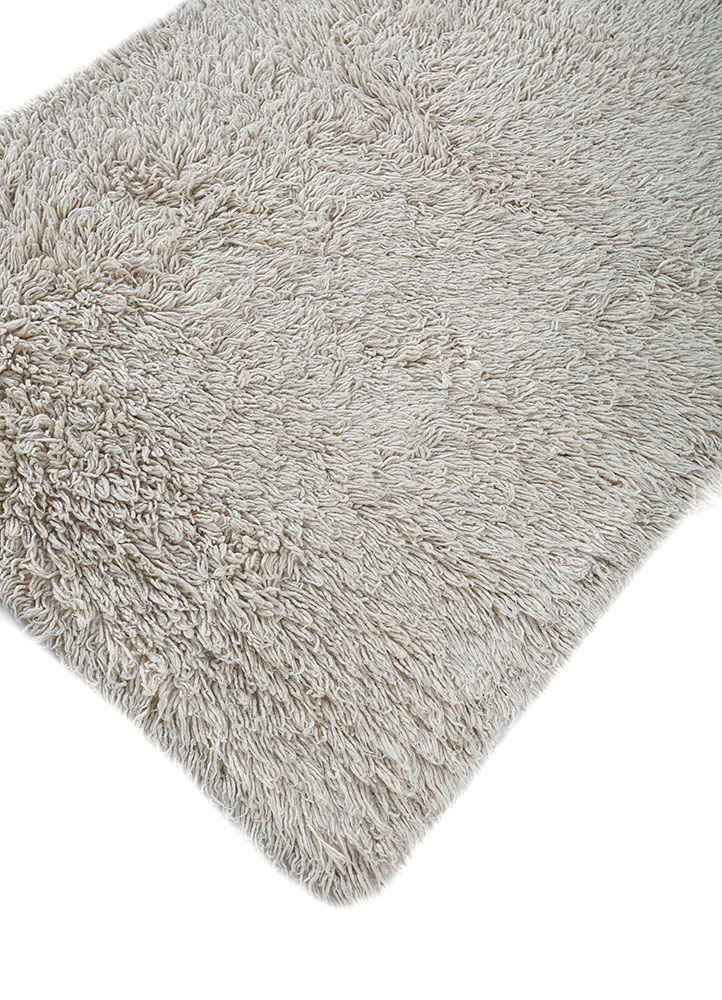 zuri ivory wool hand knotted Rug - FloorShot