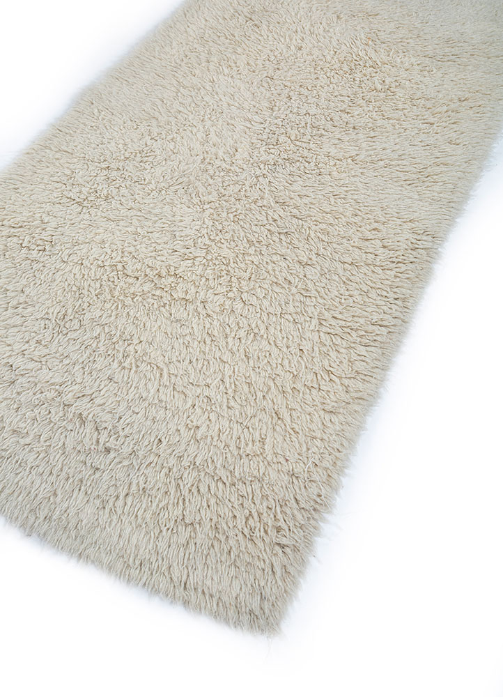 zuri ivory wool hand knotted Rug - FloorShot