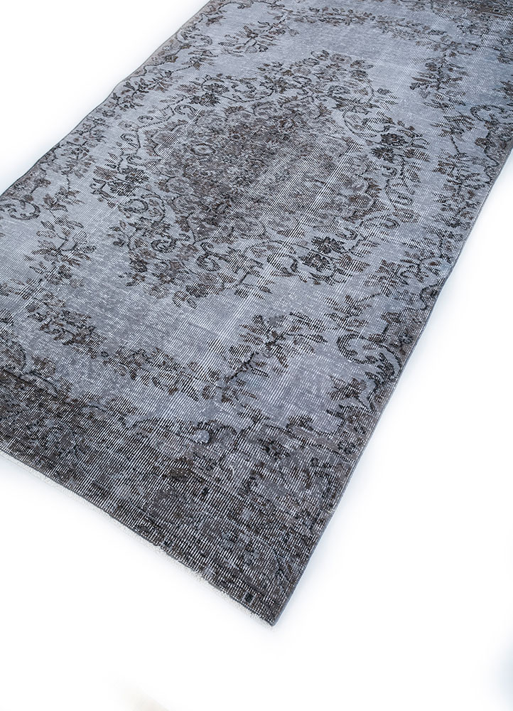 lacuna grey and black wool hand knotted Rug - FloorShot