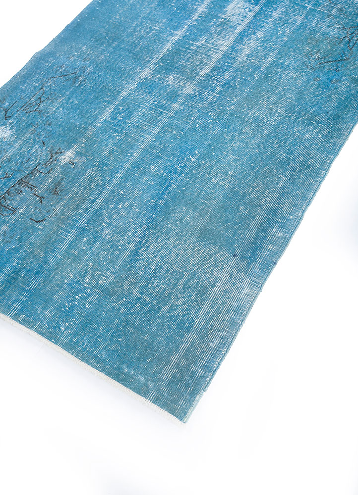 lacuna blue wool hand knotted Rug - FloorShot