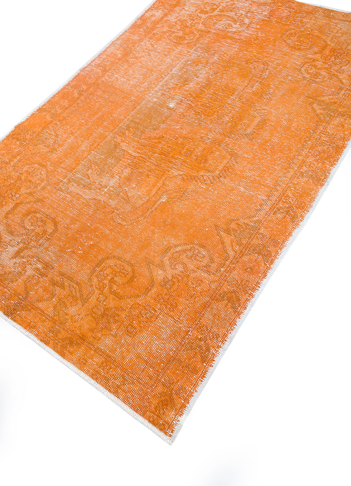lacuna red and orange wool hand knotted Rug - FloorShot