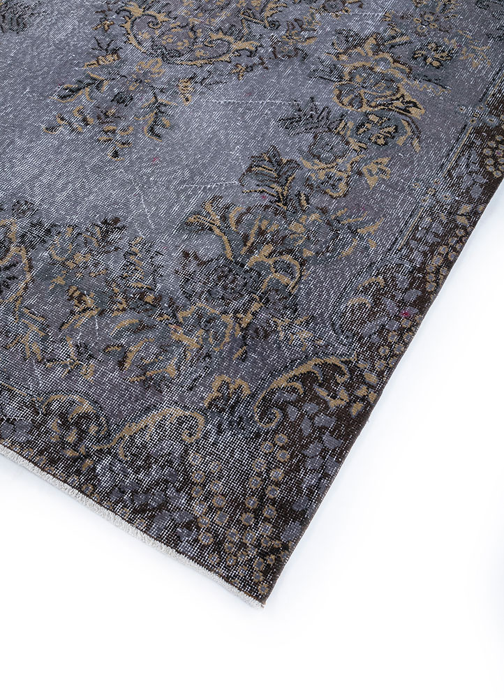lacuna grey and black wool hand knotted Rug - FloorShot