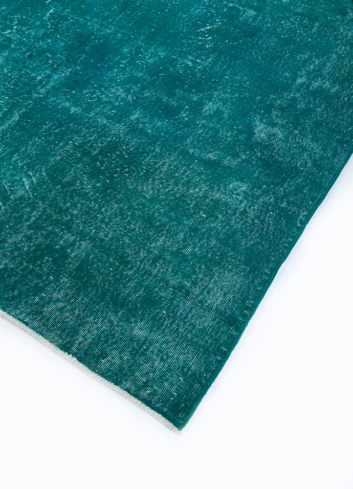 lacuna blue wool hand knotted Rug - FloorShot