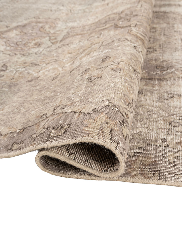 vintage green wool hand knotted Rug - FloorShot