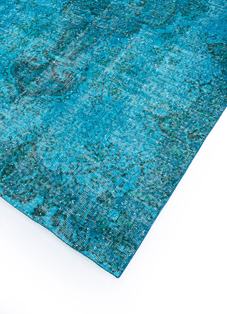 lacuna blue wool hand knotted Rug - FloorShot