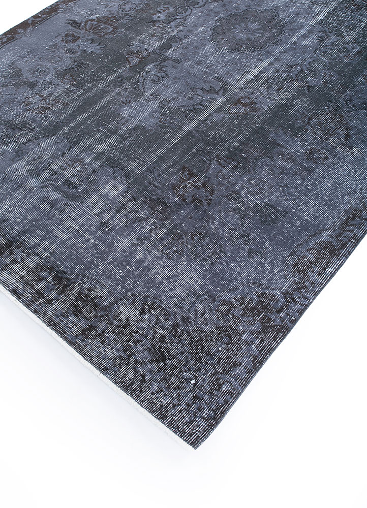 lacuna grey and black wool hand knotted Rug - FloorShot