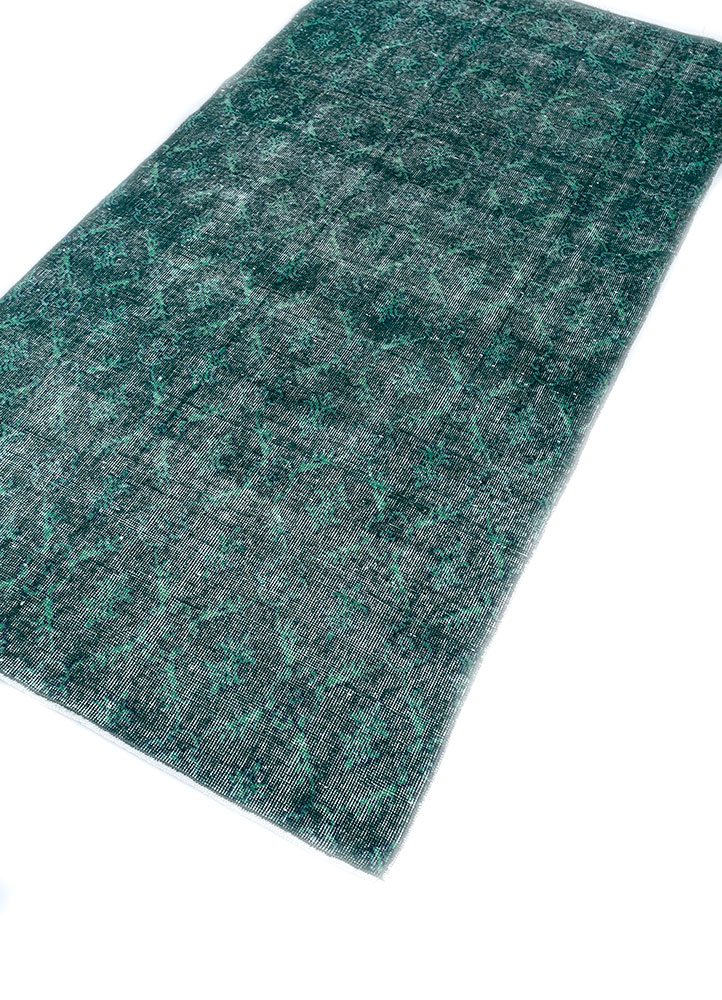 lacuna green wool hand knotted Rug - FloorShot