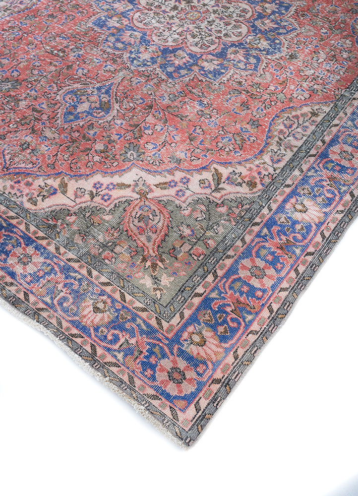 vintage multi wool hand knotted Rug - FloorShot