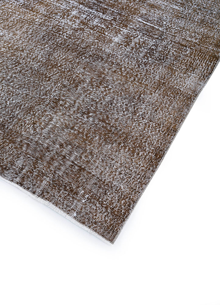 lacuna beige and brown wool hand knotted Rug - FloorShot