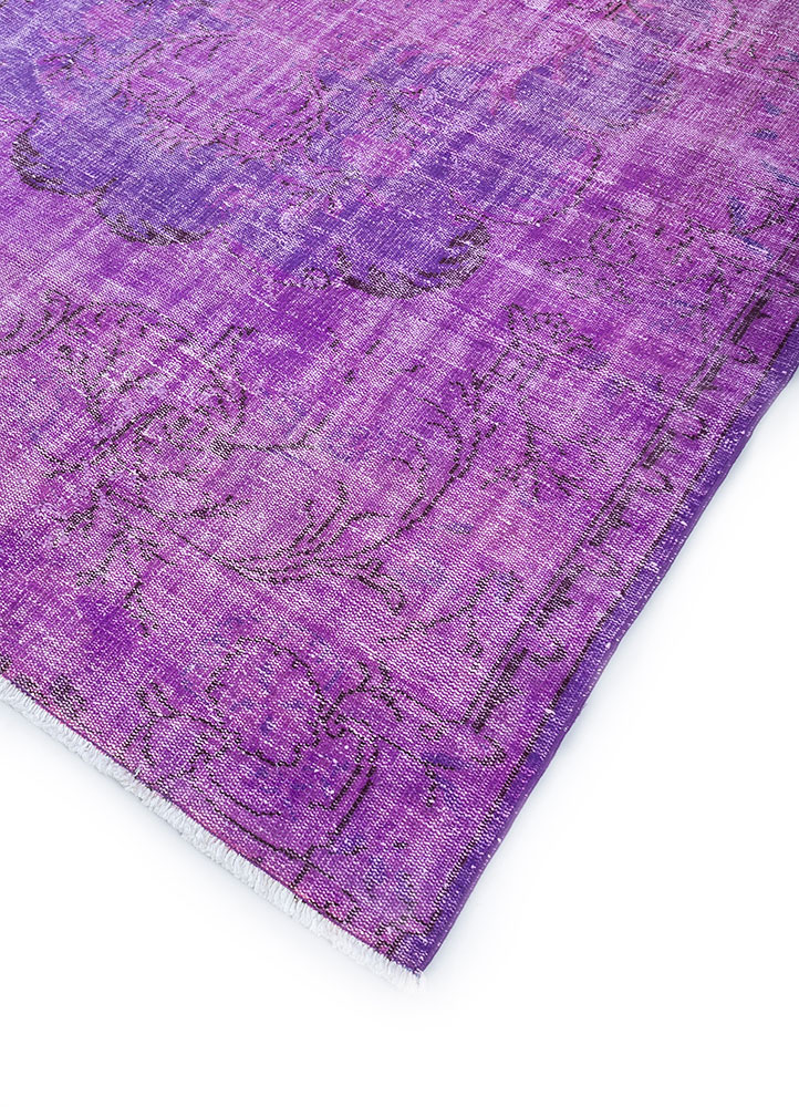 lacuna pink and purple wool hand knotted Rug - FloorShot