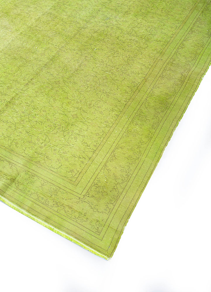 lacuna green wool hand knotted Rug - FloorShot