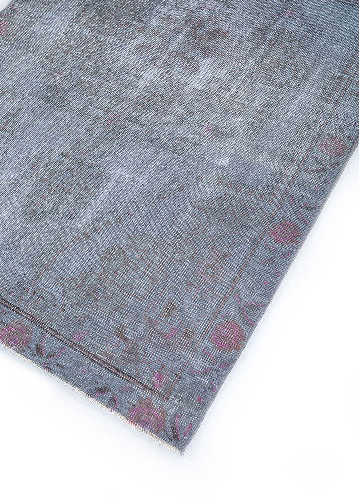lacuna blue wool hand knotted Rug - FloorShot