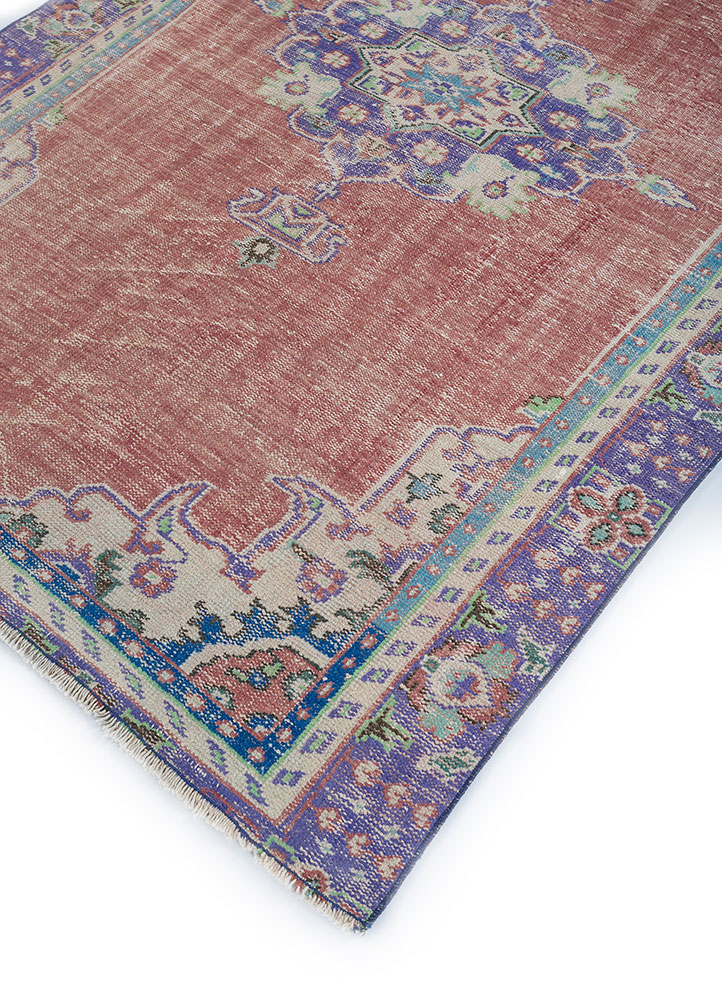 vintage multi wool hand knotted Rug - FloorShot