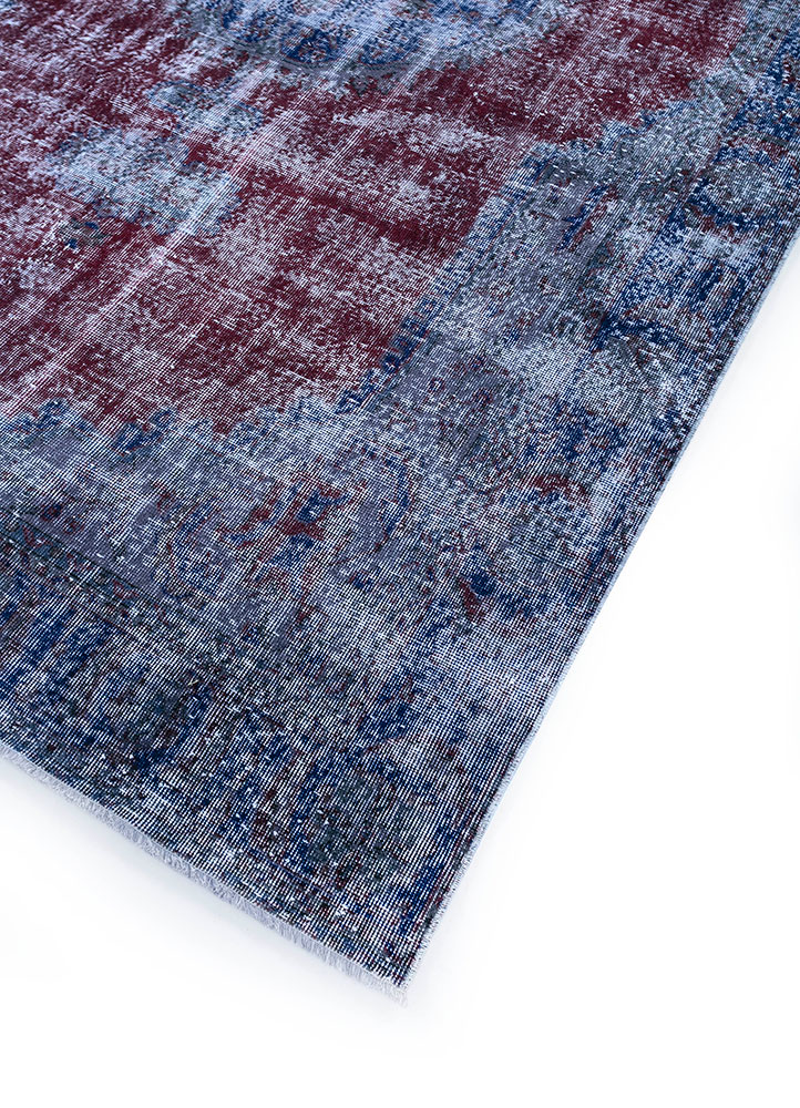 lacuna blue wool hand knotted Rug - FloorShot