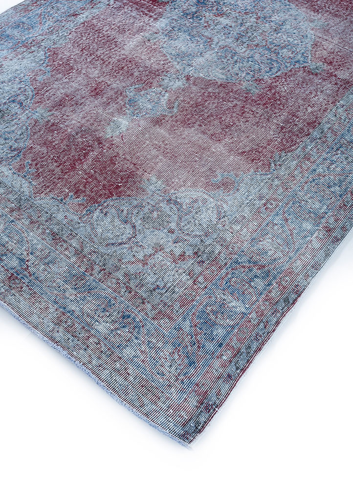 lacuna blue wool hand knotted Rug - FloorShot