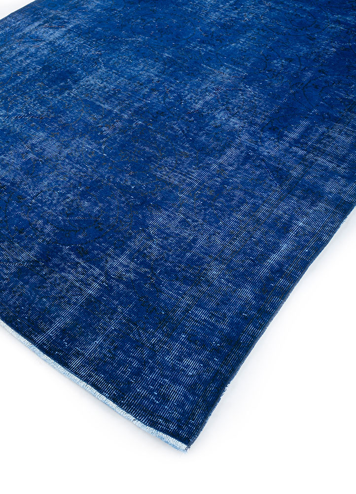 lacuna blue wool hand knotted Rug - FloorShot