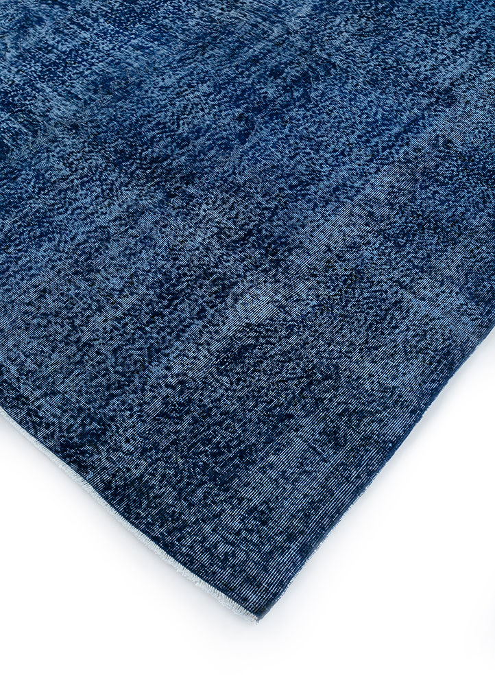 lacuna blue wool hand knotted Rug - FloorShot