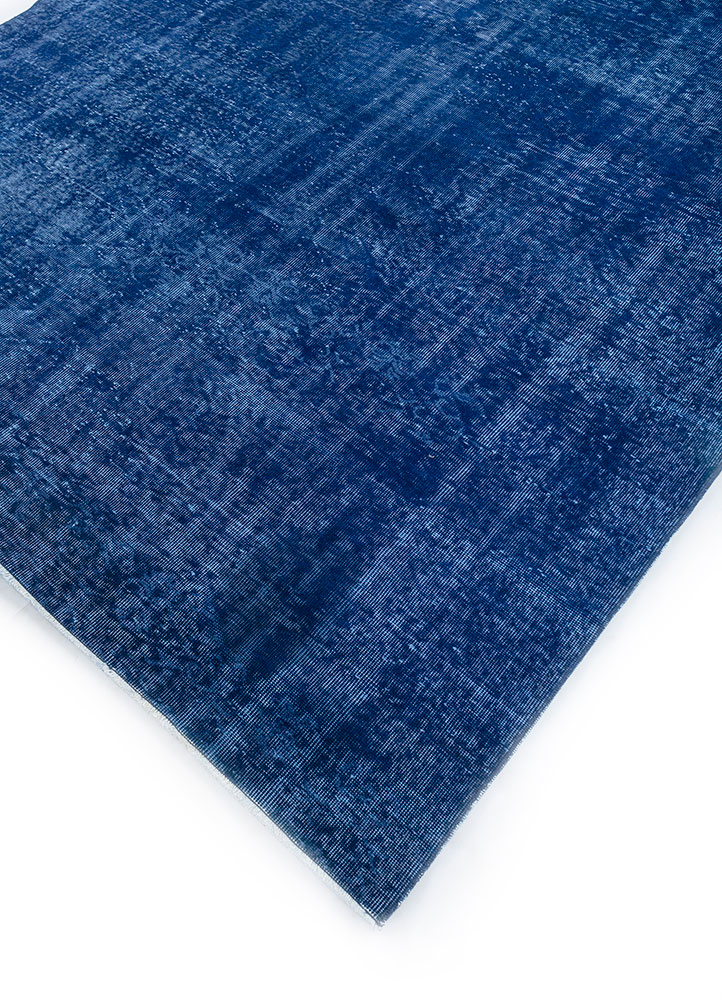 lacuna blue wool hand knotted Rug - FloorShot
