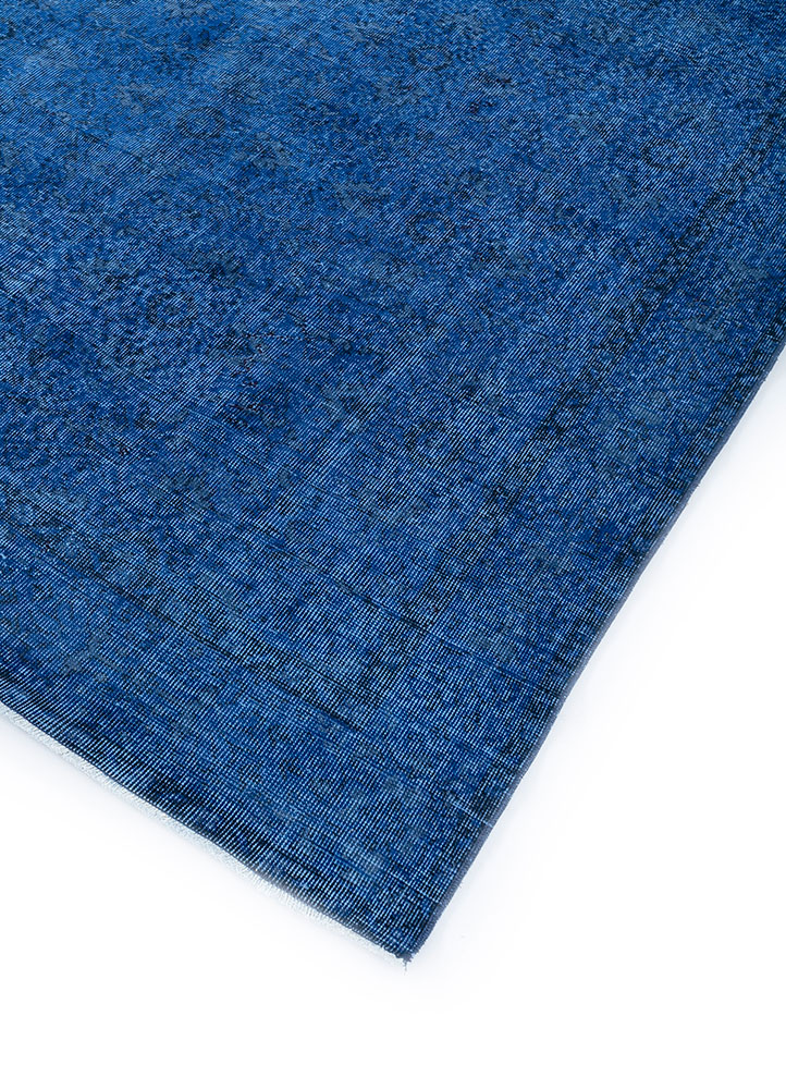 lacuna blue wool hand knotted Rug - FloorShot