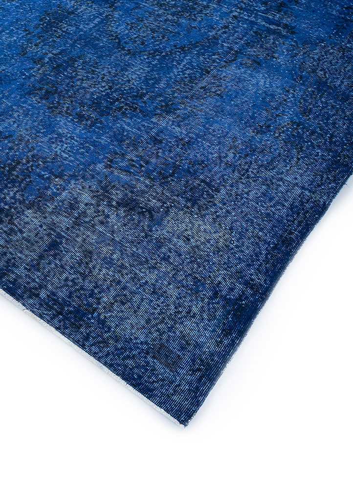 lacuna blue wool hand knotted Rug - FloorShot