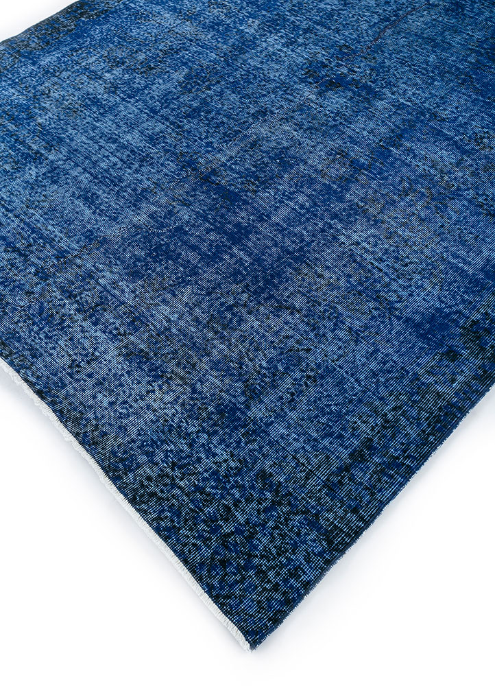 lacuna blue wool hand knotted Rug - FloorShot