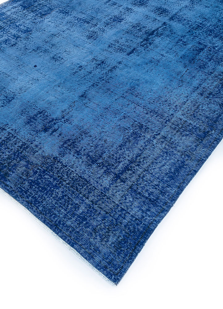 lacuna blue wool hand knotted Rug - FloorShot