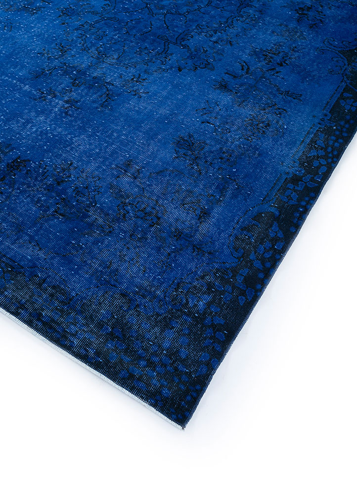 lacuna blue wool hand knotted Rug - FloorShot