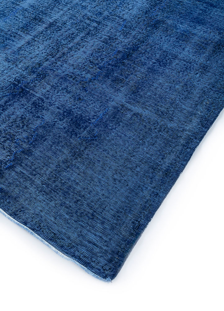 lacuna blue wool hand knotted Rug - FloorShot