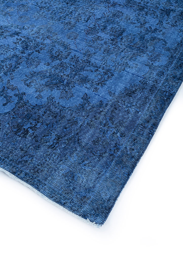 lacuna blue wool hand knotted Rug - FloorShot