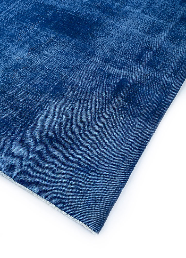 lacuna blue wool hand knotted Rug - FloorShot
