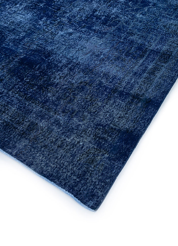 lacuna blue wool hand knotted Rug - FloorShot