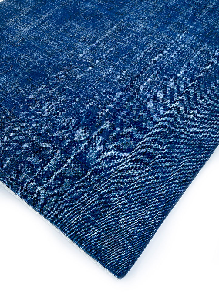 lacuna blue wool hand knotted Rug - FloorShot