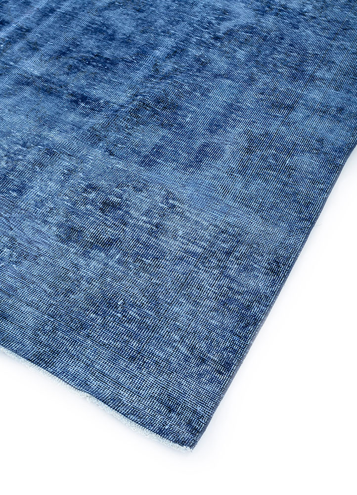 lacuna blue wool hand knotted Rug - FloorShot