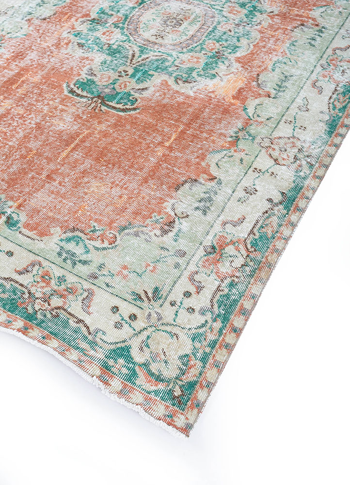 vintage multi wool hand knotted Rug - FloorShot