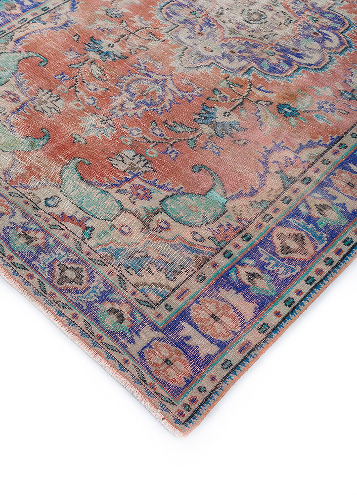 vintage multi wool hand knotted Rug - FloorShot