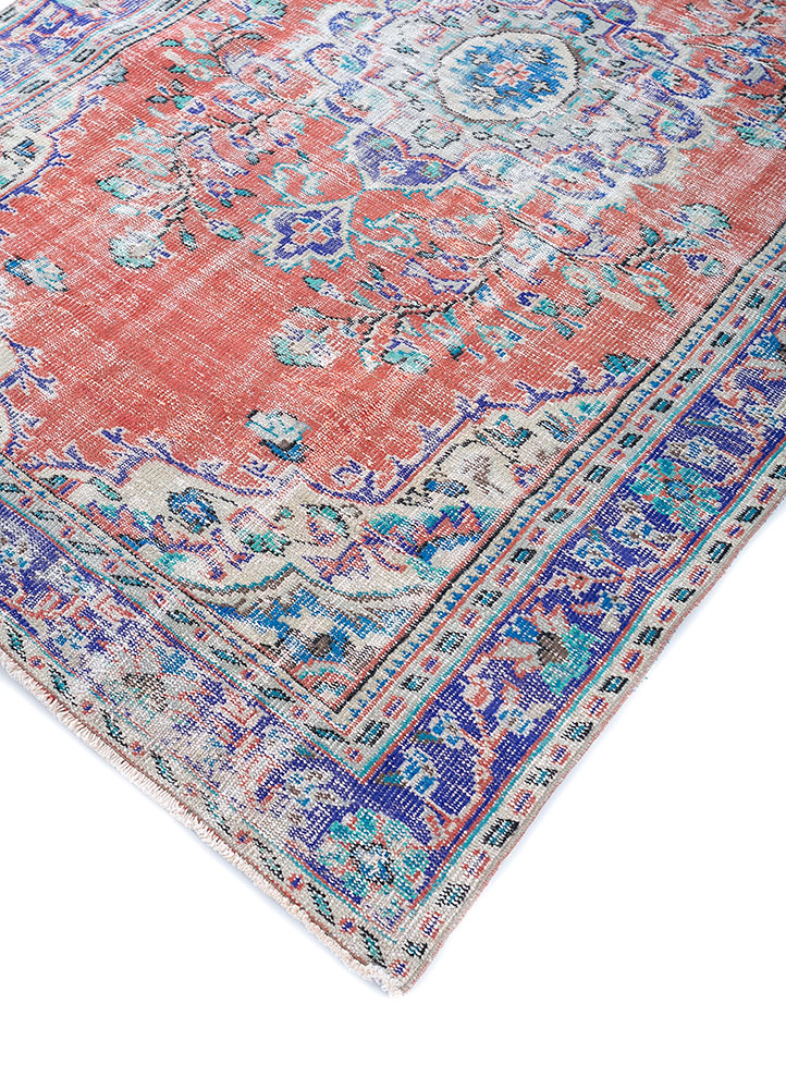 vintage multi wool hand knotted Rug - FloorShot