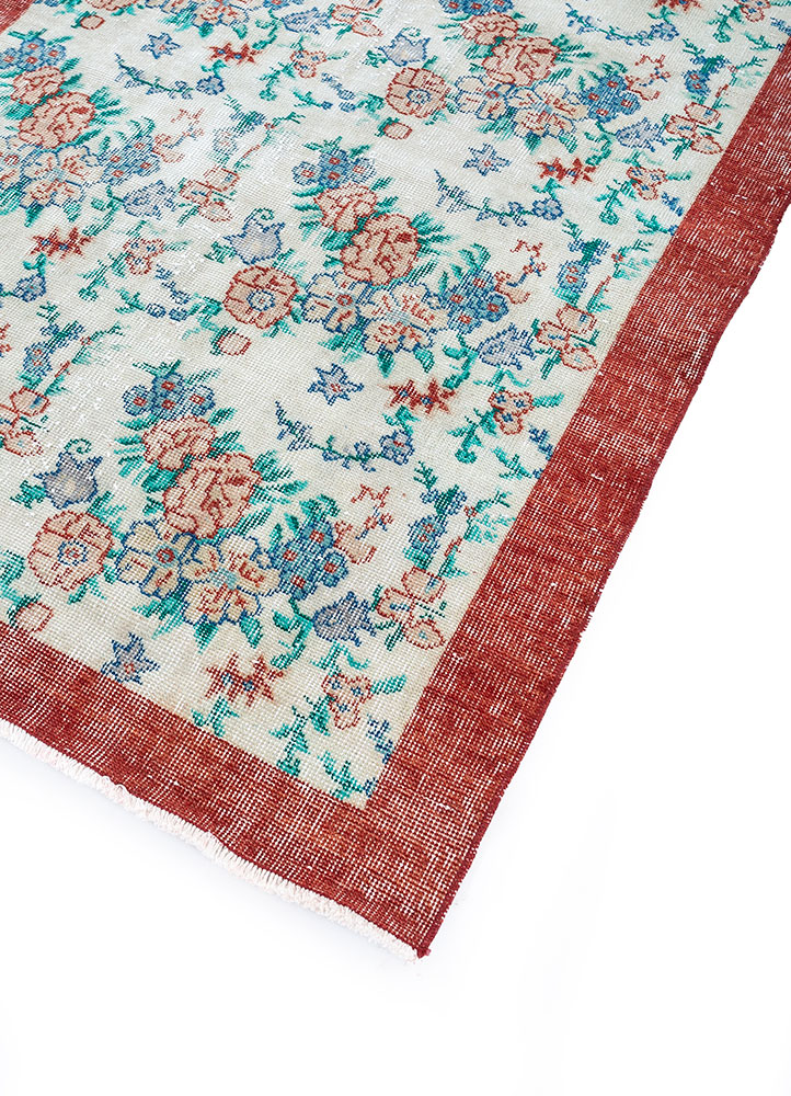 vintage multi wool hand knotted Rug - FloorShot
