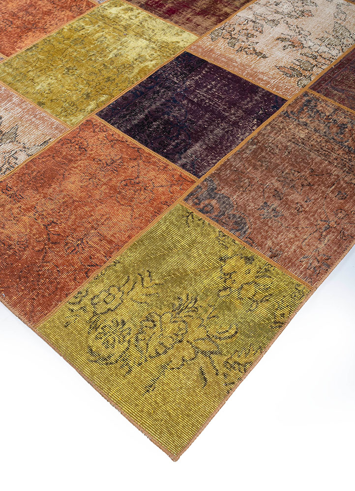provenance red and orange wool hand knotted Rug - FloorShot