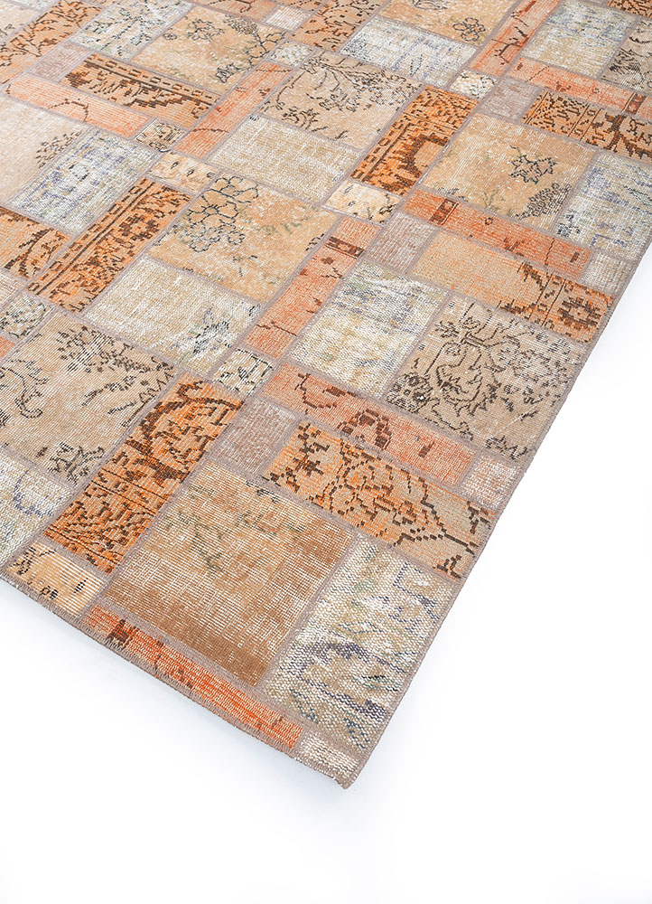 provenance red and orange wool hand knotted Rug - FloorShot