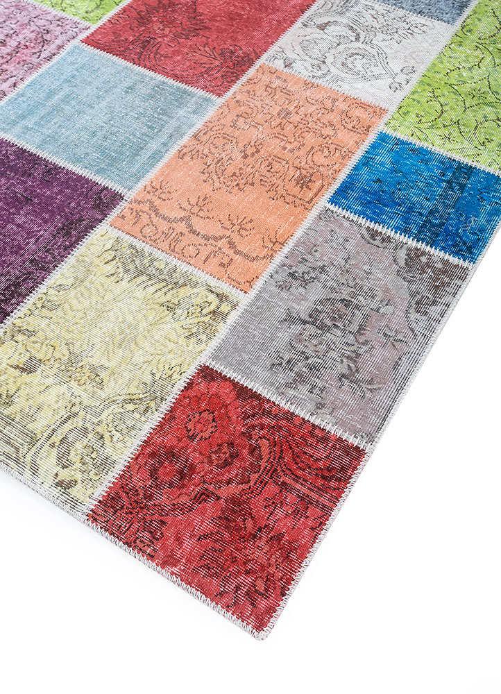 provenance red and orange wool hand knotted Rug - FloorShot