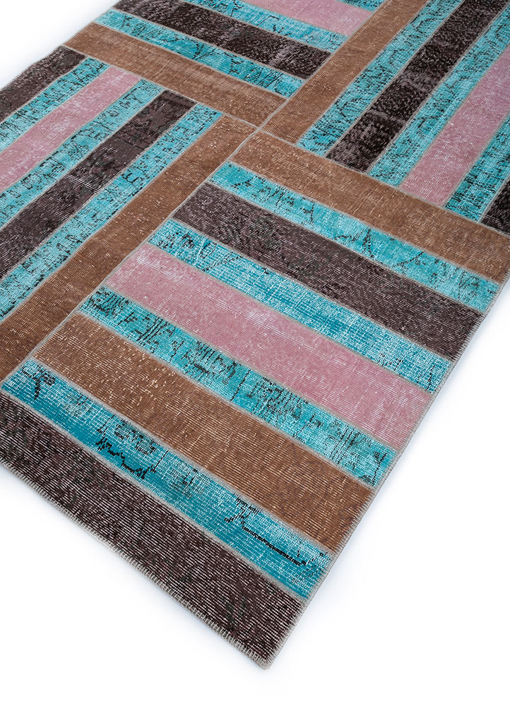 provenance blue wool hand knotted Rug - FloorShot