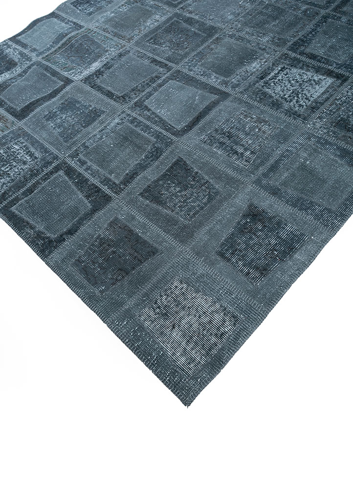 provenance grey and black wool hand knotted Rug - FloorShot