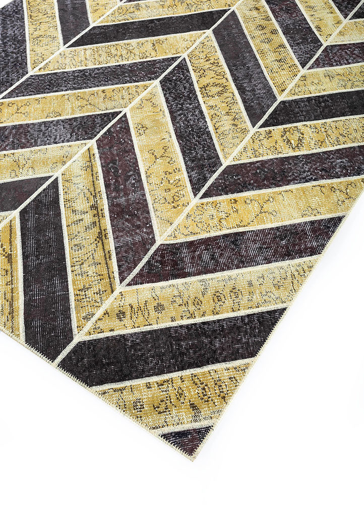 provenance gold wool hand knotted Rug - FloorShot